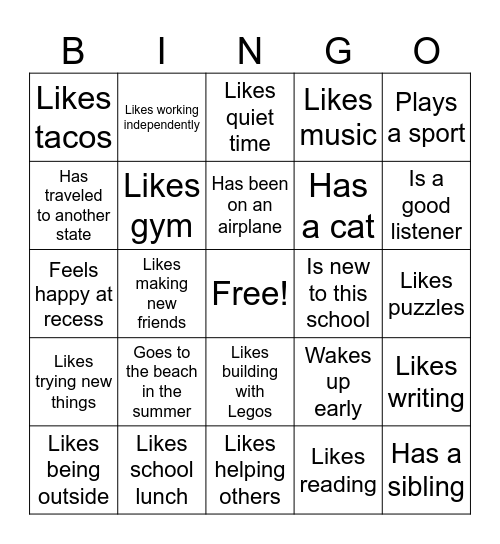 Common Ground Bingo Card