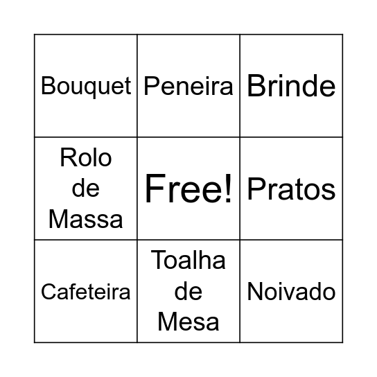Bingo da Catarina Bingo Card