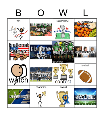 The Superbowl Bingo Card