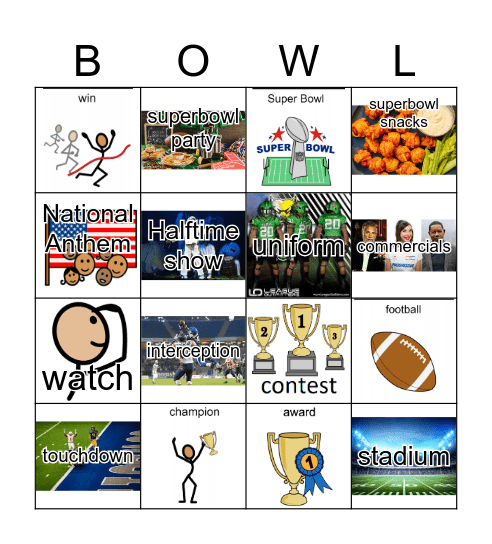 The Superbowl Bingo Card
