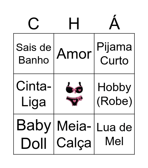 Chá da Catarina Bingo Card