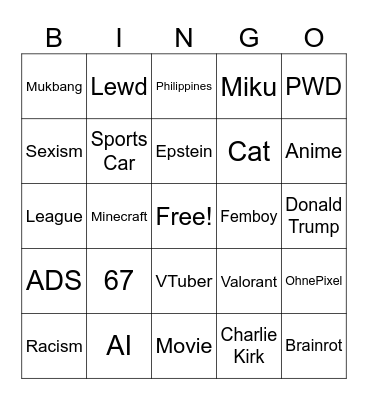 Bingo namin ni Tinay Bingo Card