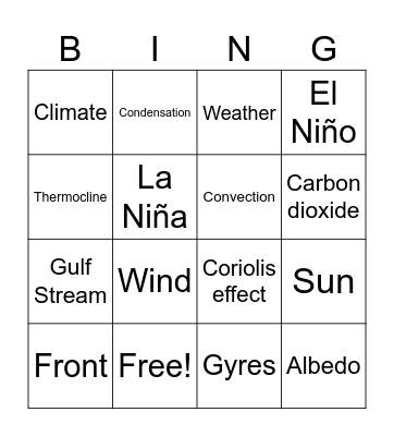 OAC Bing Bingo Card