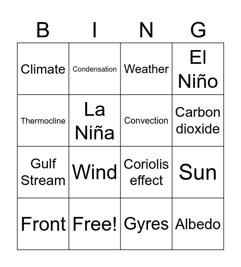 OAC Bing Bingo Card
