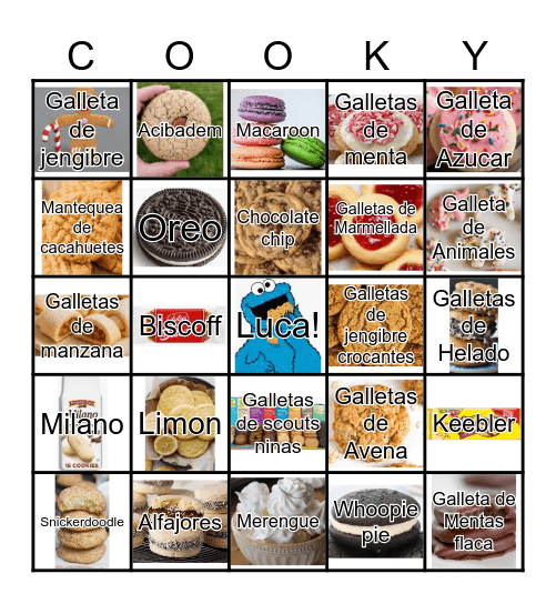 Bingo De galletas Bingo Card