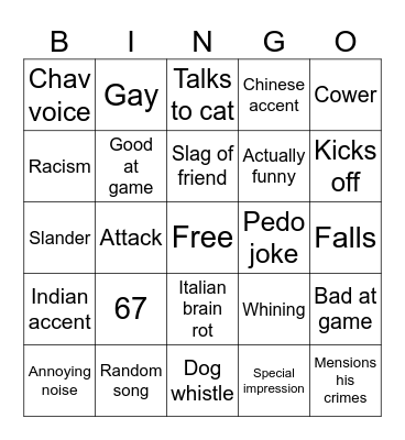Elvis Bingo Card