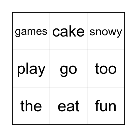 BINGO Card