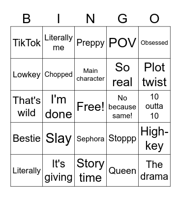 Love Your Besties Bingo Card