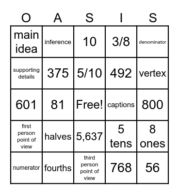 Eagles Love of Learning Bingo Card