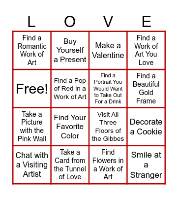 Love at First Sight Bingo Card