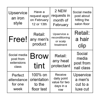 November Class Bingo Card