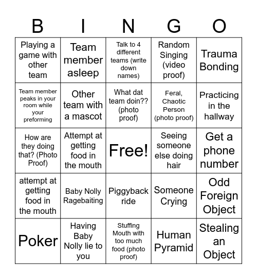 Speech & Debate 2026 State Bingo Card
