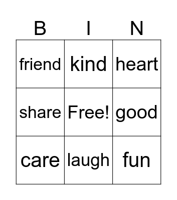 Valentine Bingo Card