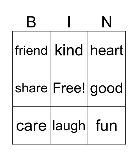 Valentine Bingo Card