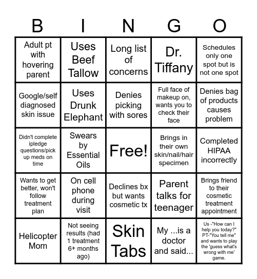 OSD Bingo Card Bingo Card