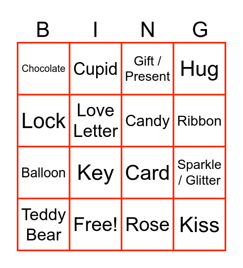 VALENTINE´S BINGO Card