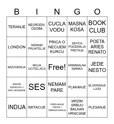 GRETA LIVE BINGO Card