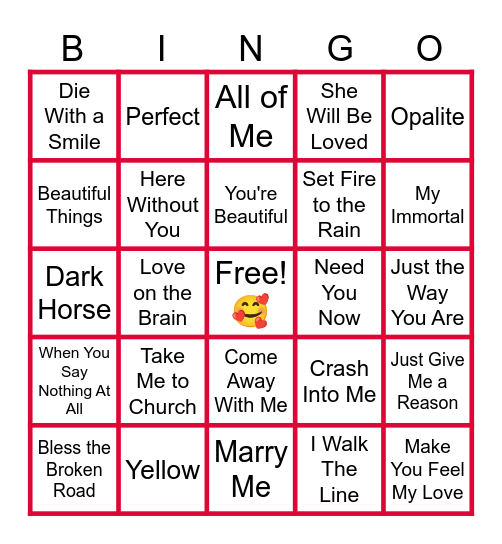 MUSIC BINGO at the Ann Arbor Eagles! '00-'26💖Valentine's Preview!💘 Bingo Card