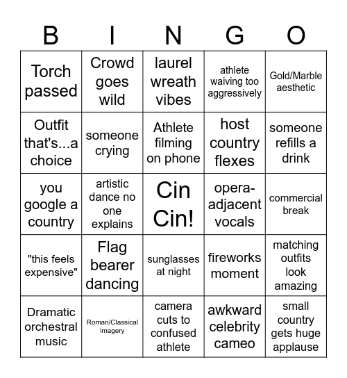 Forza Italia Bingo Card