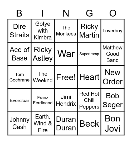 Bingo Game 2 Bingo Card