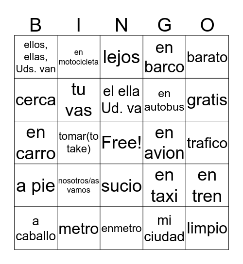 ¿Como vamos ? Bingo Card