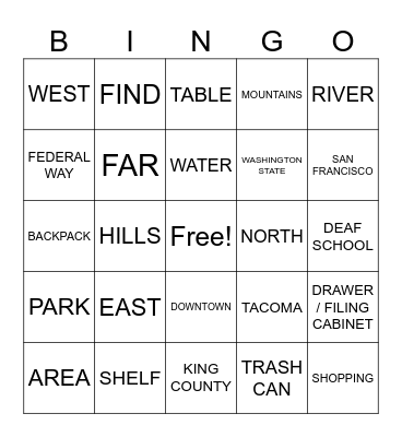 3.1 and 3.2 Vocabulary Review Bingo Card