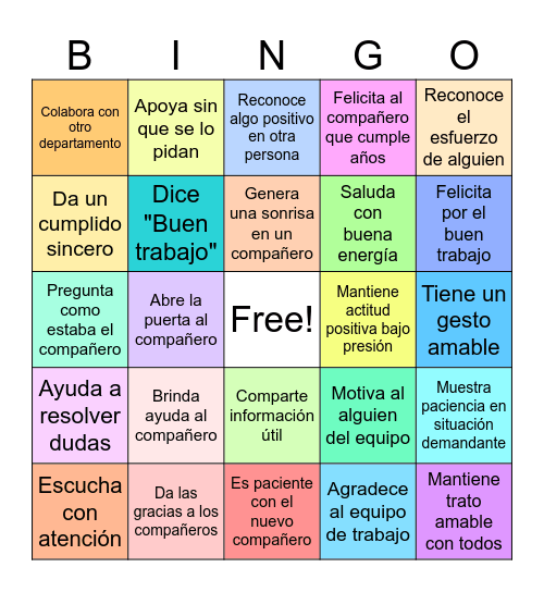 Bingo Día de la Amistad Bingo Card