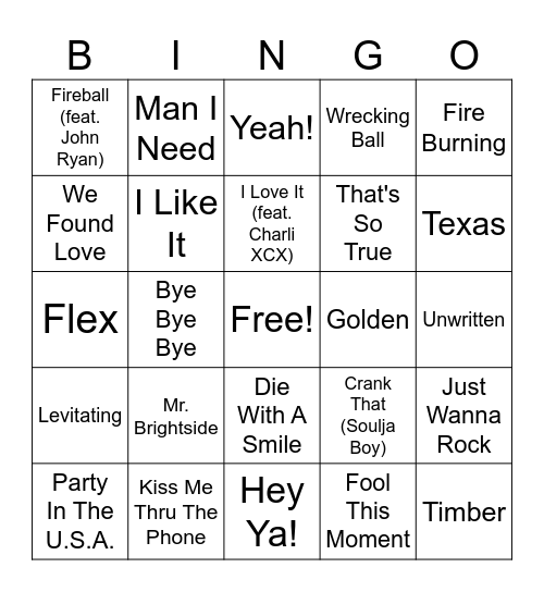 Singo Bingo Card