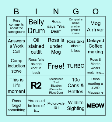 Ross-o Bingo Card