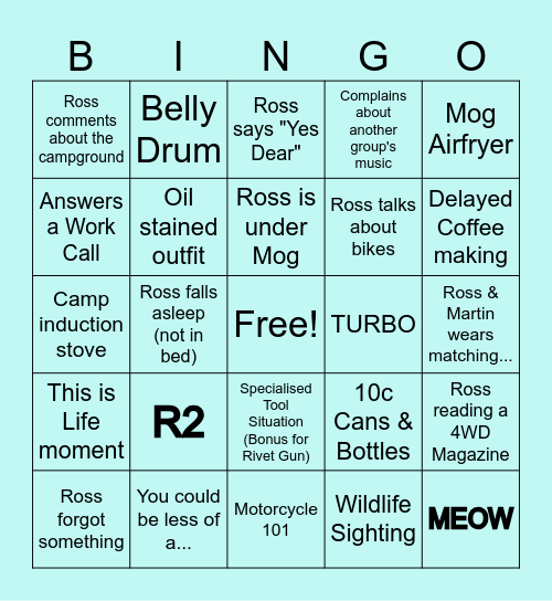 Ross-o Bingo Card
