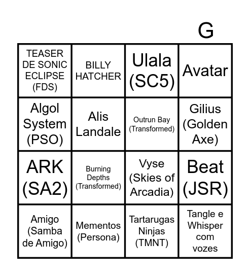 BINGO CROSSWORLDS Bingo Card