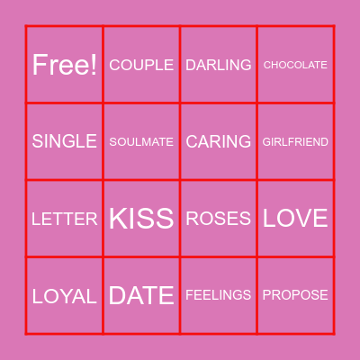 VALENTINE'S DAY Bingo Card