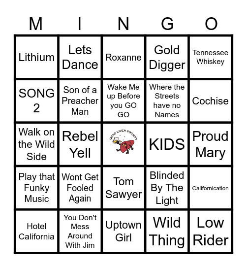 Just The Intro Bingo Card