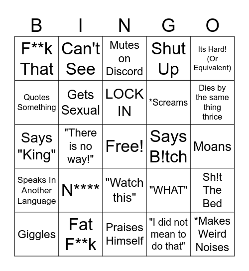 Robert Bingo :3 Bingo Card