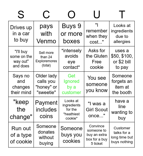Cookies! Bingo Card