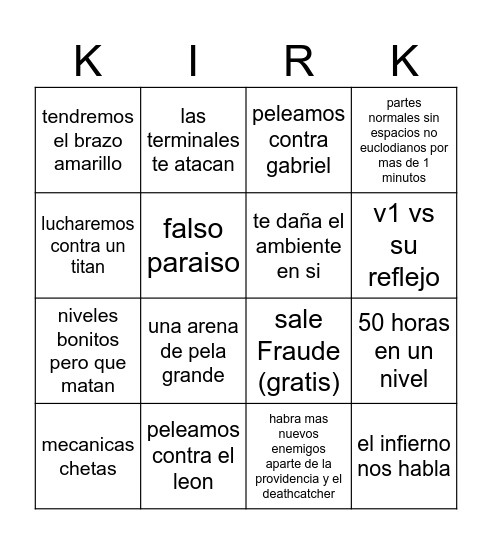 Bigno Fraudulento (S.R.S) Bingo Card