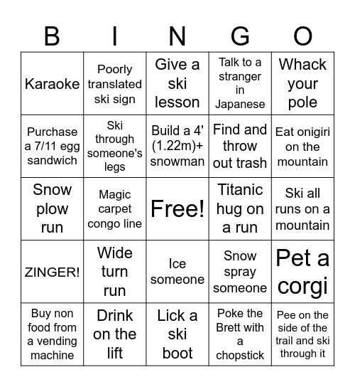 JAPOW Bingo Card