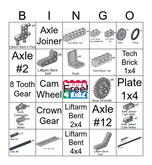 B4K Project Kit 1 Bingo Card