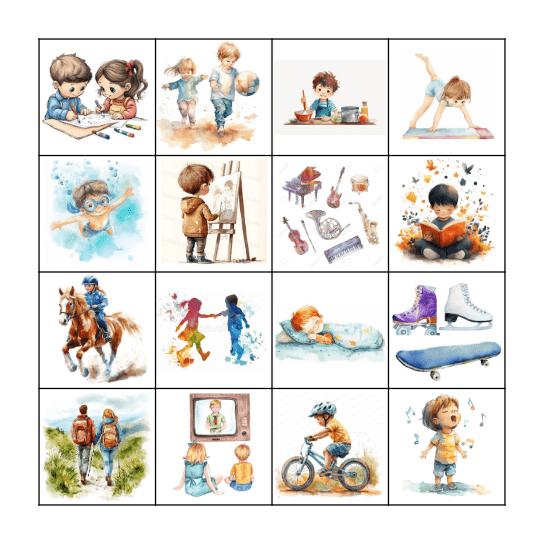 ¿Qué te gusta hacer? Bingo Card