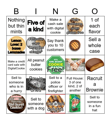 cookie bingo Card
