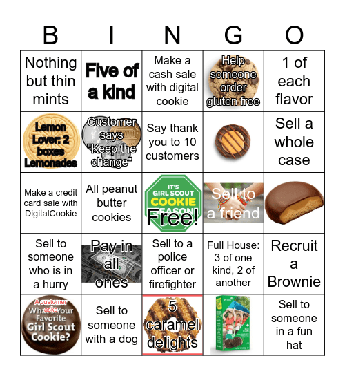 cookie bingo Card