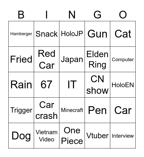 Random Bingo Card