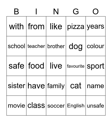 Bingo Card