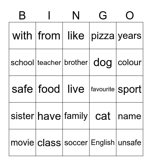 Bingo Card