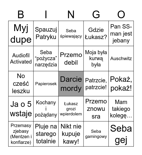 Seba Bingo 2.0 Bingo Card