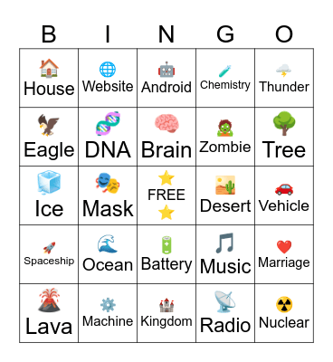 Infinite Craft - Game 2 Bingo Card