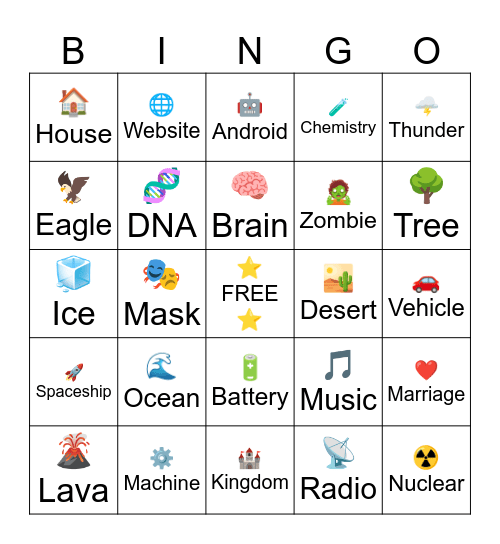 Infinite Craft - Game 2 Bingo Card