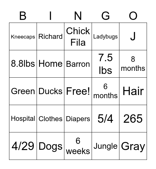 Trivia Bingo Card