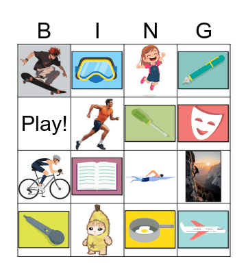What I can do! Bingo Card