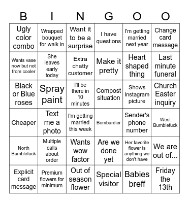 Valentine's Day Bingo Card